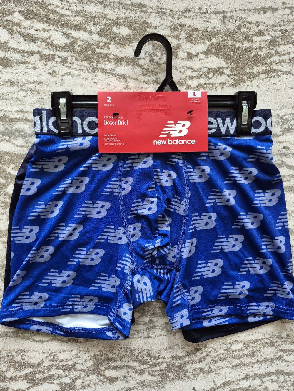 New Balance Men's 2 - Pack Stretch Boxer Brief New Size Medium